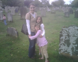 Searching the graveyard at the Church of St Michael's in Oulton.